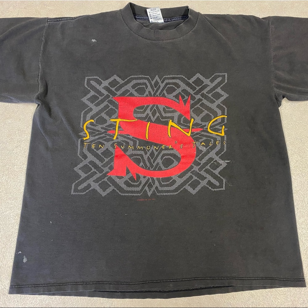 VTG GEM 1993 STING 10 SUMMONER'S TALES WORLD MUSIC TOUR CONCERT T-SHIRT X-LARGE